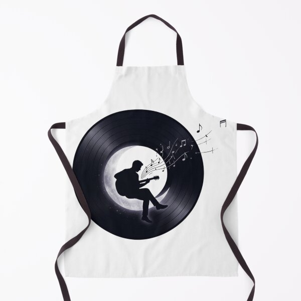Item preview, Cosmic Guitarist Silhouette on Crescent Moon Vinyl designed and sold by Common-Standard.