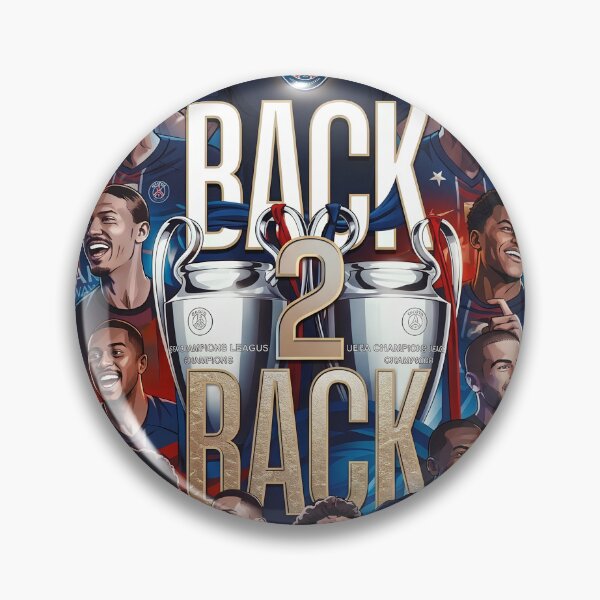 Item preview, PSG Back 2 Back UCL Champions Poster designed and sold by Curative Art.