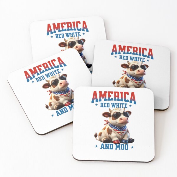 Item preview, Red White and Moo 4th of July  designed and sold by TheEndDesign.