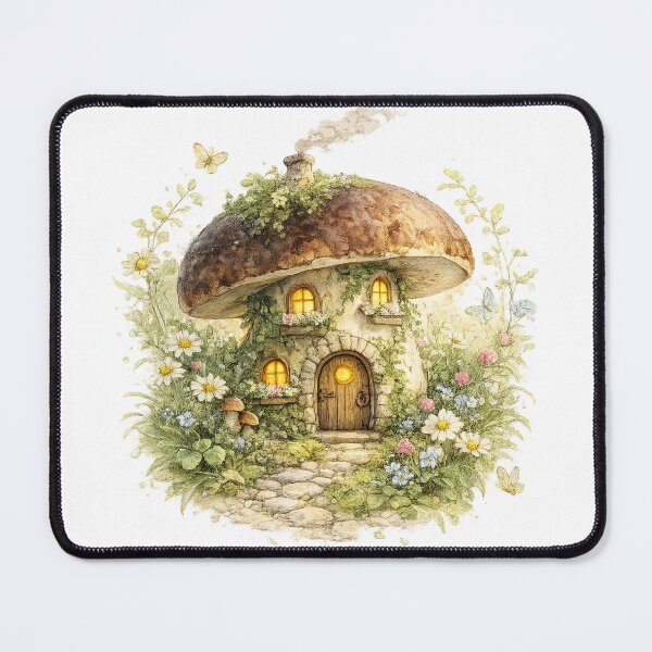 Item preview, Porcini Mushroom Cottage Cottagecore Forest Magic Art designed and sold by CalmCapy Co.