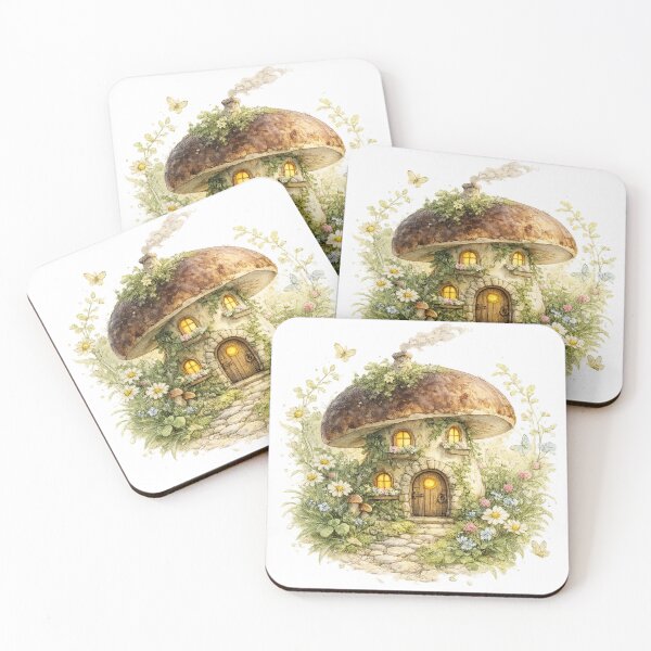 Item preview, Porcini Mushroom Cottage Cottagecore Forest Magic Art designed and sold by CalmCapy Co.