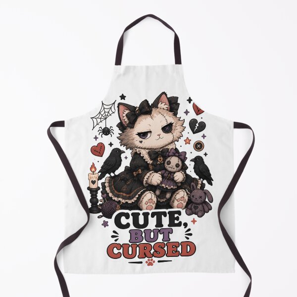 Item preview, Cute But Cursed Gothic Halloween Cat Sticker designed and sold by MoodCats.