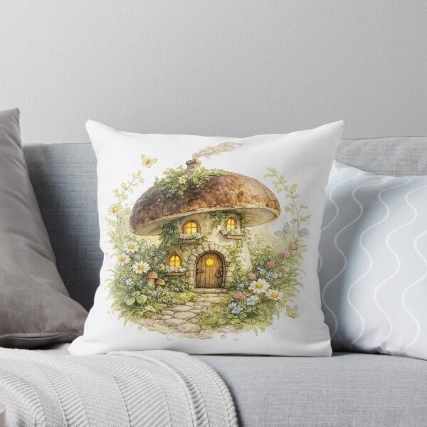 Item preview, Porcini Mushroom Cottage Cottagecore Forest Magic Art designed and sold by CalmCapy Co.