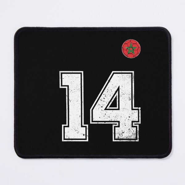 Item preview, Morocco Soccer Number 14 Vintage Sports Fan designed and sold by OliviaHayesArt.