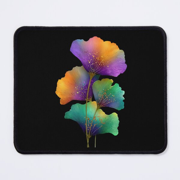 Item preview, Vibrant Rainbow Ginkgo Leaves Botanical Art designed and sold by colorful-white.