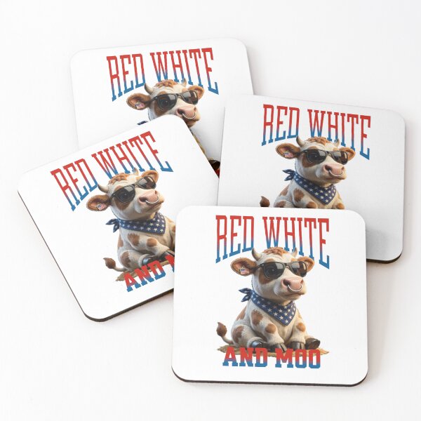 Item preview, Red White and Moo 4th of July  designed and sold by TheEndDesign.