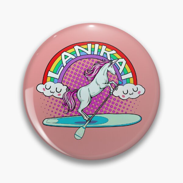 Item preview, Lanikai Beach Hawaii Rainbow Unicorn designed and sold by PastelWingg.