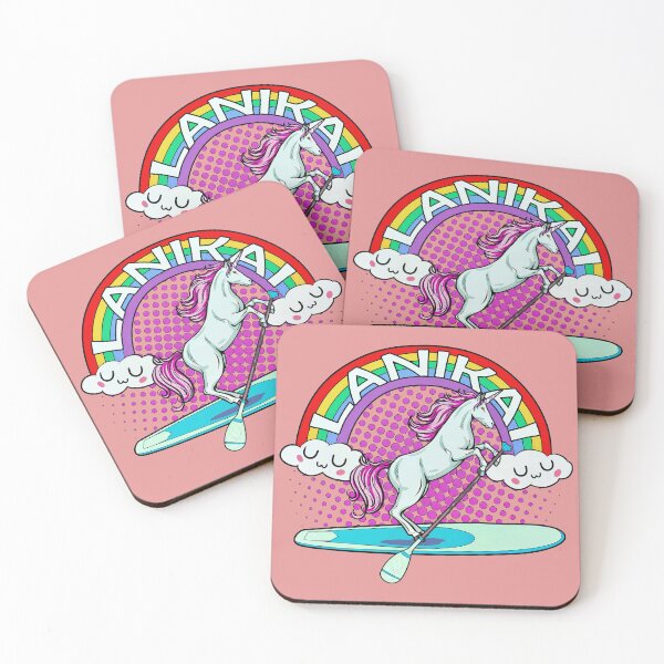 Item preview, Lanikai Beach Hawaii Rainbow Unicorn designed and sold by PastelWingg.