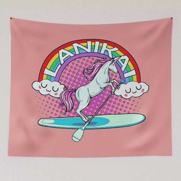 Item preview, Lanikai Beach Hawaii Rainbow Unicorn designed and sold by PastelWingg.
