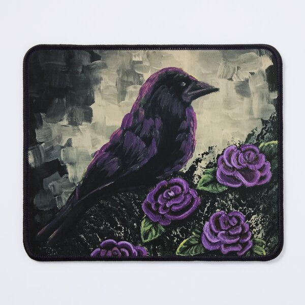 Item preview, Crow Among Velvet Roses designed and sold by ArtistsAtticWI.