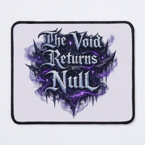 Item preview, The Void Returns Null – Gothic Fantasy Programmer Design designed and sold by Nerd Romance Café.