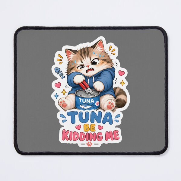 Item preview, Tuna Be Kidding Me Funny Cat Sticker designed and sold by MoodCats.