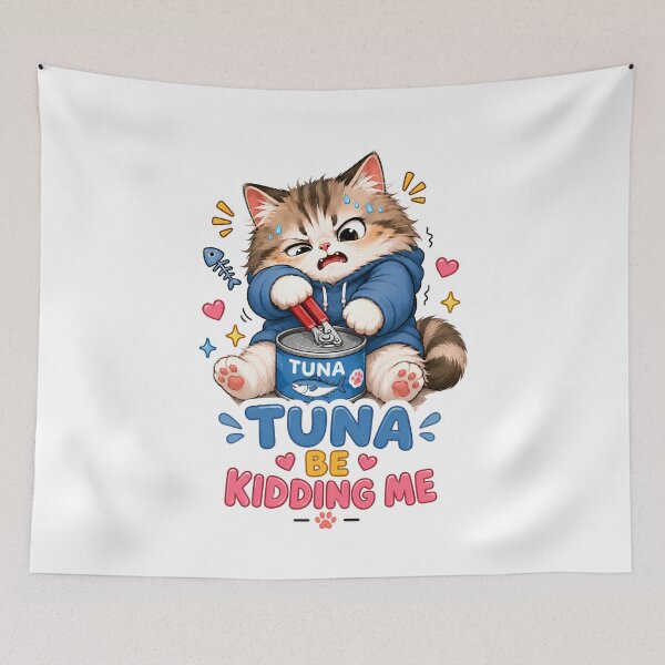 Item preview, Tuna Be Kidding Me Funny Cat Sticker designed and sold by MoodCats.