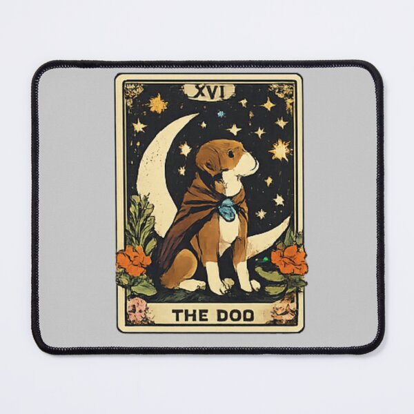 Item preview, Title Mystical Dog Tarot Card Vintage Boho Dog Art designed and sold by PoojaArtLab.
