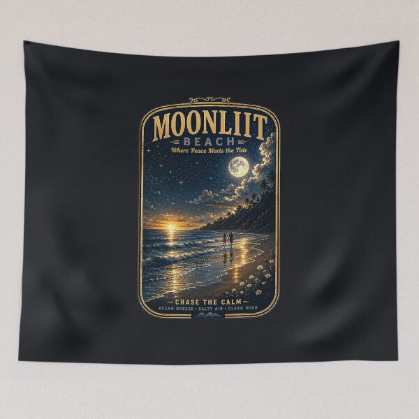 Item preview, Moonlit Beach — Chase the Calm designed and sold by Sanctum Icons.