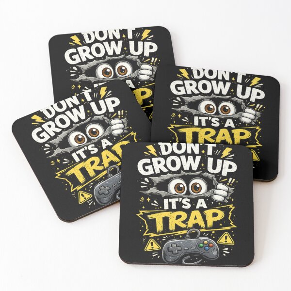 Item preview, Don't Grow Up It's A Trap Funny Gamer Design designed and sold by NomadUSArt.