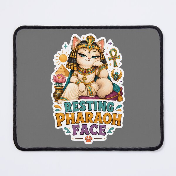 Item preview, Resting Pharaoh Face Egyptian Cat Sticker designed and sold by MoodCats.