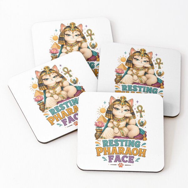 Item preview, Resting Pharaoh Face Egyptian Cat Sticker designed and sold by MoodCats.