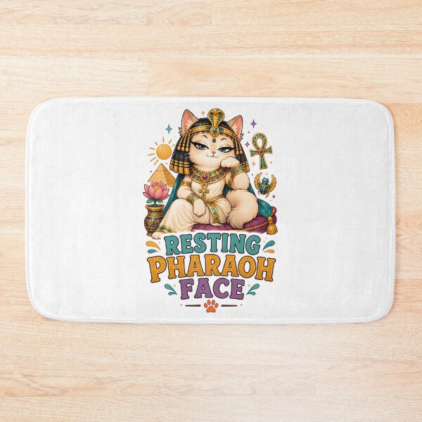 Item preview, Resting Pharaoh Face Egyptian Cat Sticker designed and sold by MoodCats.