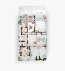 Kusakabe Residence from "Tonari no Totoro" film Duvet Cover