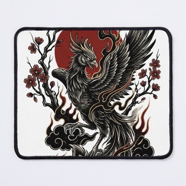 Item preview, Phoenix with Sakura Japanese Tattoo designed and sold by Irezumiya.