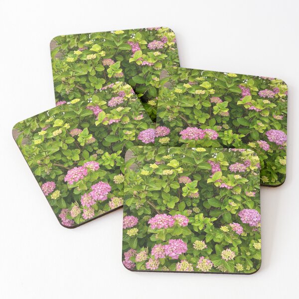 Item preview, Pink hydrangea flowers blooming in a summer garden designed and sold by PhuongVoArt.