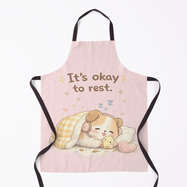 Item preview, It Is Okay to Rest Cute Dog Motivational Quote Design with Relaxing Calm Vibes designed and sold by ArtsyGlaze.