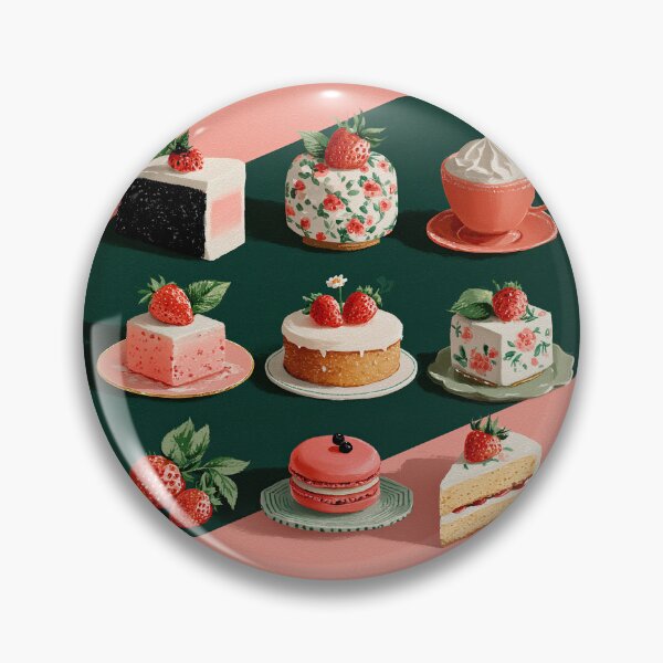 Item preview, Sweet Vintage Strawberry Desserts Aesthetic Illustration designed and sold by colorful-white.