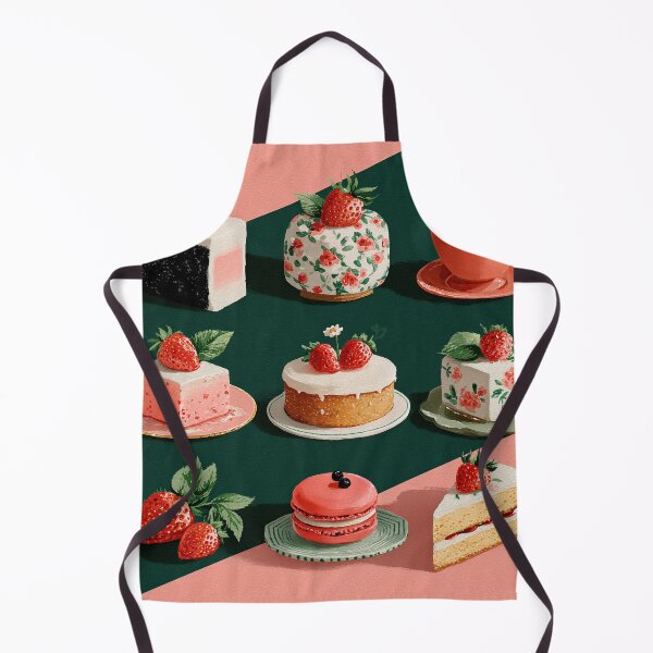 Item preview, Sweet Vintage Strawberry Desserts Aesthetic Illustration designed and sold by colorful-white.