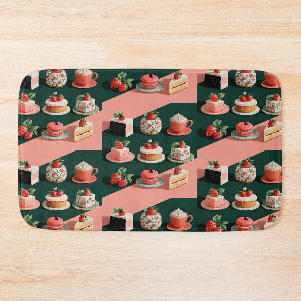 Item preview, Sweet Vintage Strawberry Desserts Aesthetic Illustration designed and sold by colorful-white.