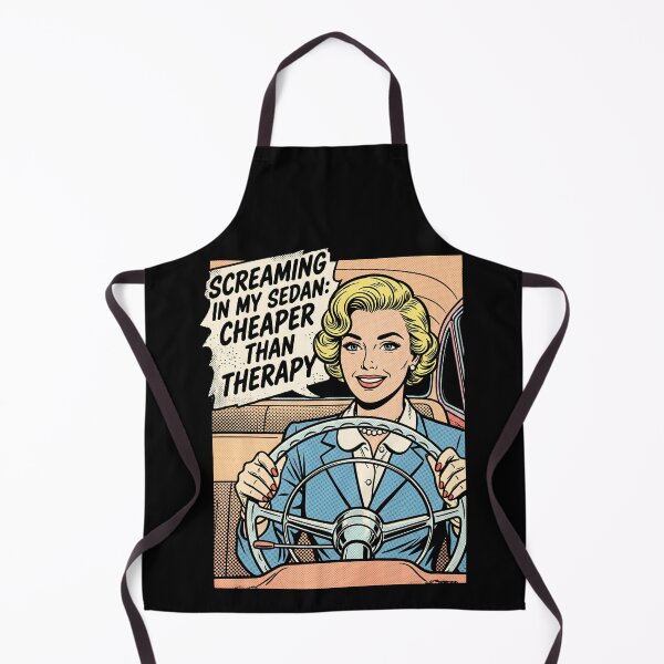 Item preview, Screaming In My Sedan Vintage Comic Therapy designed and sold by SplashTastic.