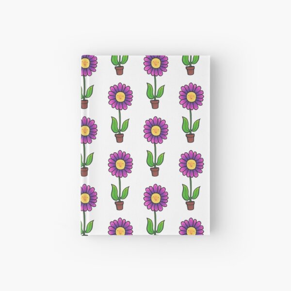 Happy little Flower in a Pot. Hardcover Journal