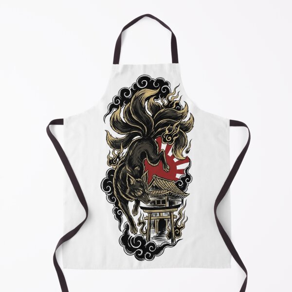 Item preview, Kitsune Shrine Eclipse Japanese Tattoo designed and sold by Irezumiya.