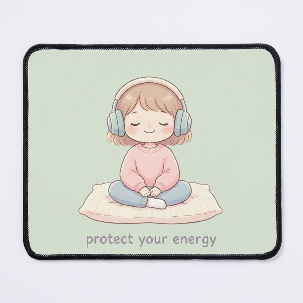 Item preview, Protect Your Energy Cozy Headphones designed and sold by VibeShift Studio.