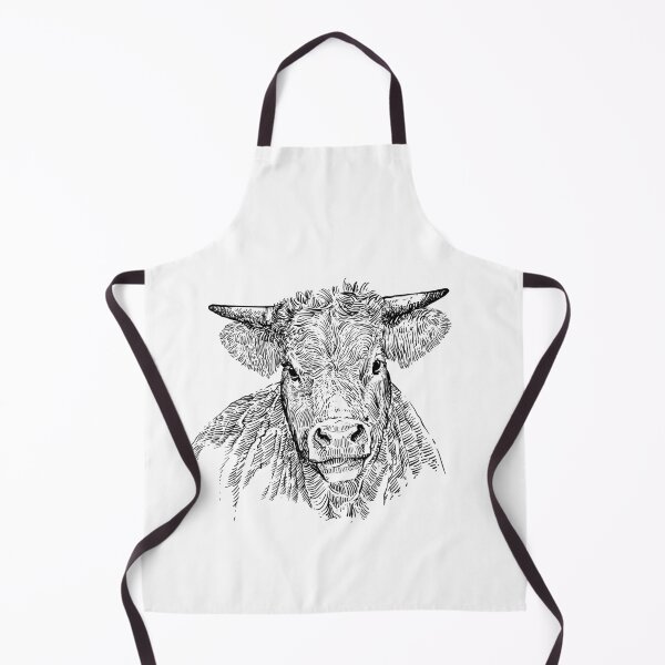 Item preview, Cow face line art sketch designed and sold by midsketcher.