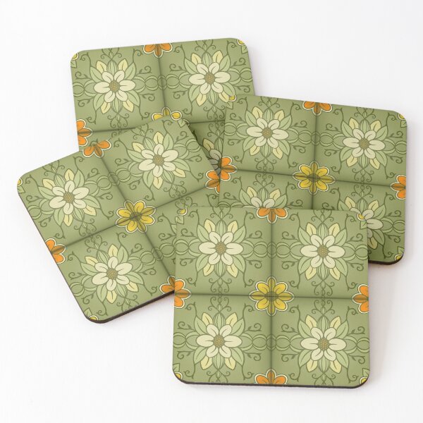 Artikelvorschau, Retro-Blumenmuster entworfen und verkauft von PushPopRiot.