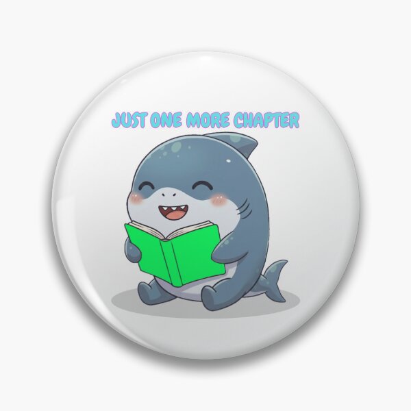 Item preview, Just One More Chapter Shark – Cute Bookworm designed and sold by Nature's Chibis.