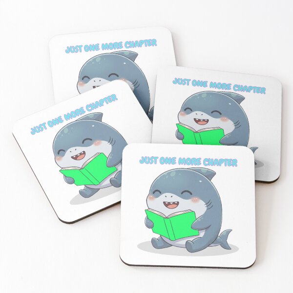 Item preview, Just One More Chapter Shark – Cute Bookworm designed and sold by Nature's Chibis.
