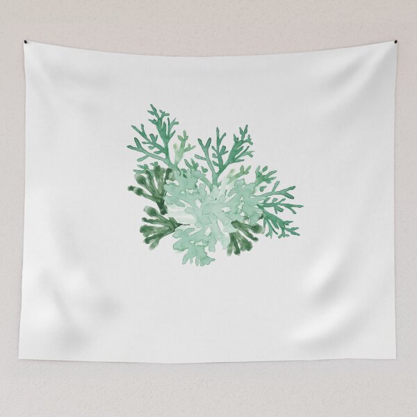 Item preview, floral coral - a pretty watercolour arrangement of seaweed and coral designed and sold by RPrince1.