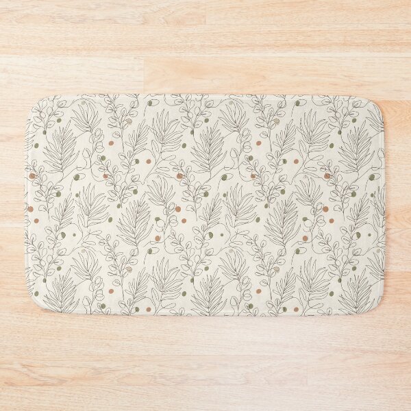 Item preview, Japandi Seamless Botanical Line Art Pattern designed and sold by SplashTastic.