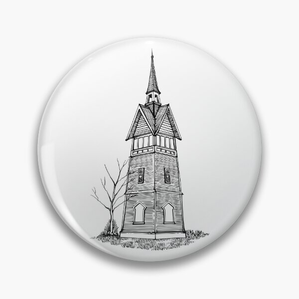 Item preview, Wood church tower sketch  designed and sold by midsketcher.