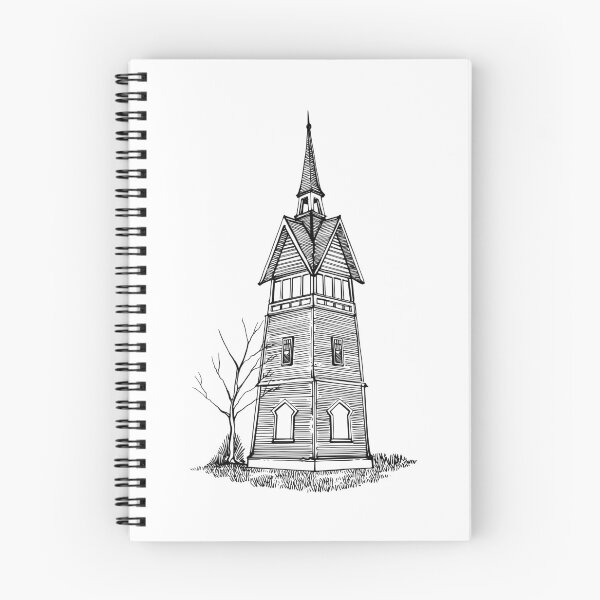 Item preview, Wood church tower sketch  designed and sold by midsketcher.