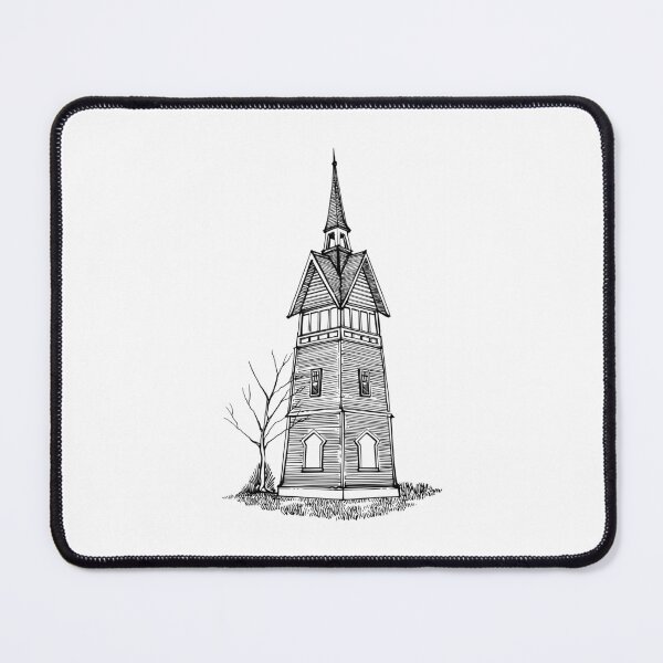 Item preview, Wood church tower sketch  designed and sold by midsketcher.