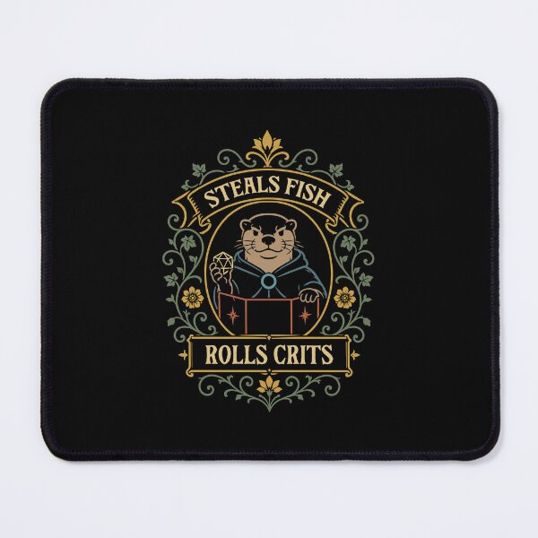 Item preview, Steals Fish Rolls Crit Funny Sea Otter  designed and sold by pixeptional.