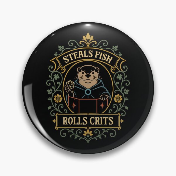 Item preview, Steals Fish Rolls Crit Funny Sea Otter  designed and sold by pixeptional.