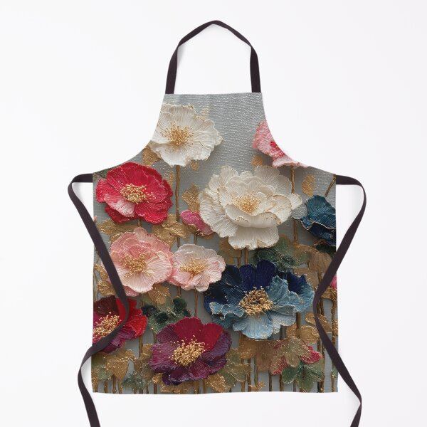 Item preview, Elegant Textured Impasto Floral Art Gold Accents designed and sold by colorful-white.