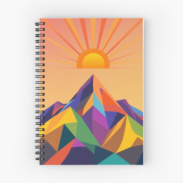 Item preview, Vibrant Geometric Mountain Sunrise Polygon Art designed and sold by EllDAV777.