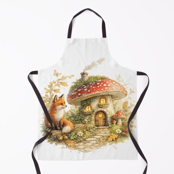 Item preview, Fox Mushroom Cottage Cottagecore Forest Magic Art designed and sold by CalmCapy Co.