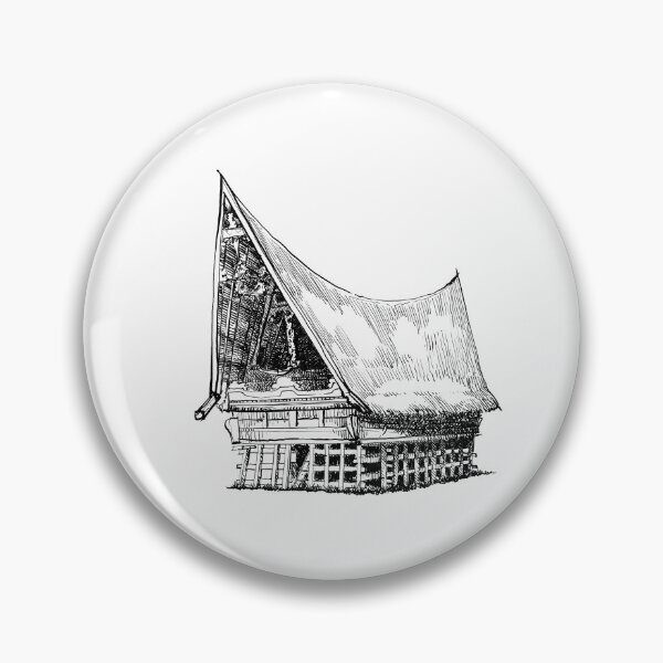 Item preview, Indonesian traditional house sketch called Bolon  designed and sold by midsketcher.