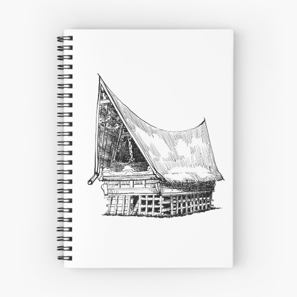 Item preview, Indonesian traditional house sketch called Bolon  designed and sold by midsketcher.